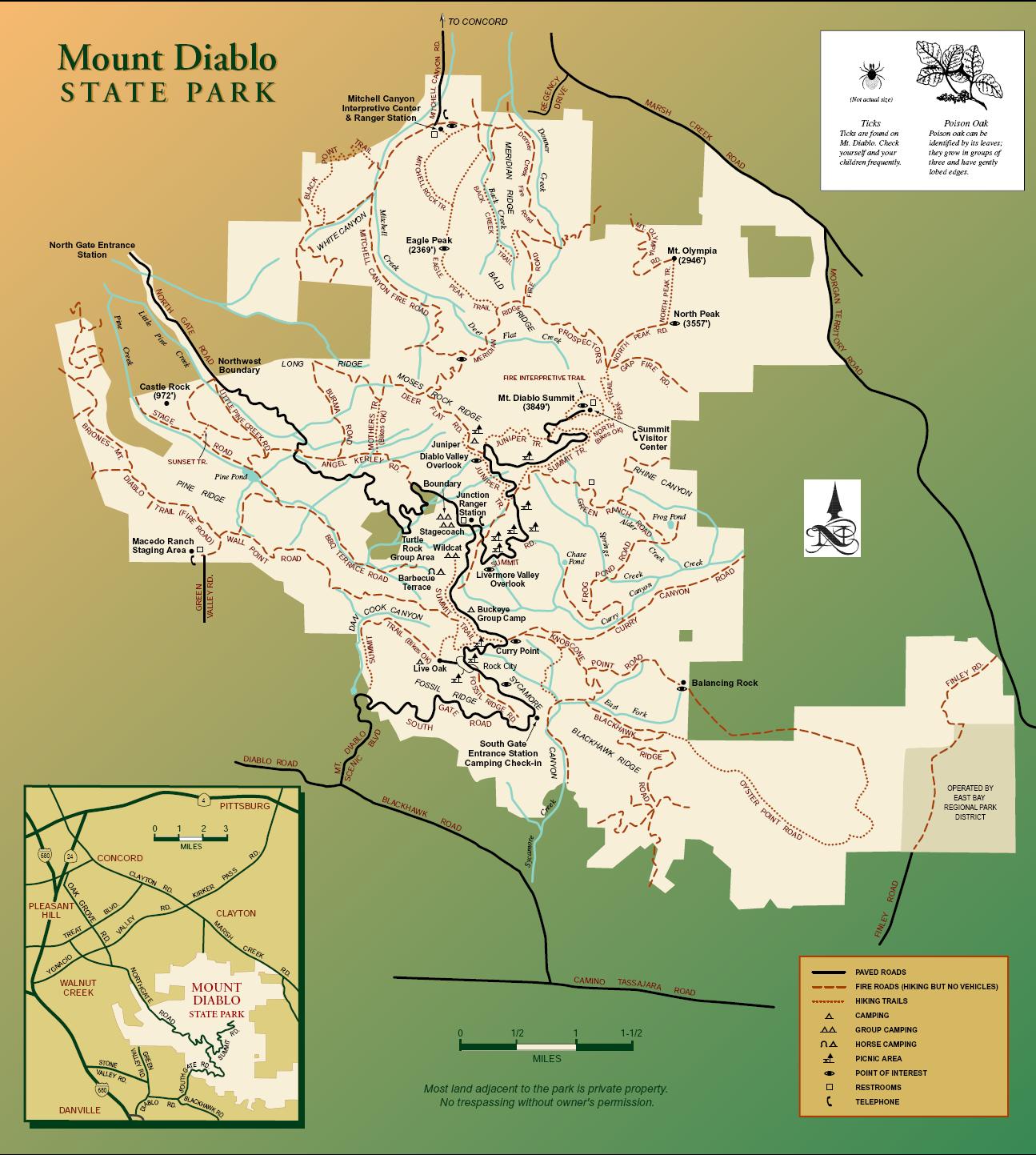 2 Maps Mount Diablo State Park, [jpg] ...